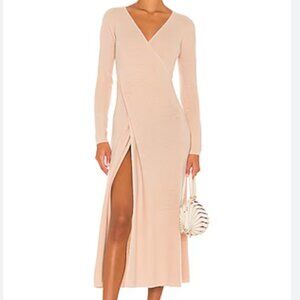 Cult Gaia Lissie wrap dress in oatmeal